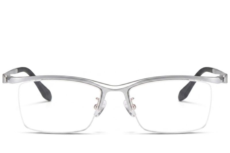 Semi-rimless Silver Ultem Glasses #BS2519-0067