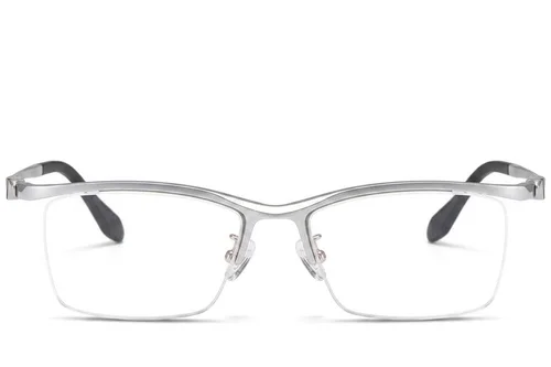 Lunettes semi-cerclées argentées Ultem #BS2519-0067