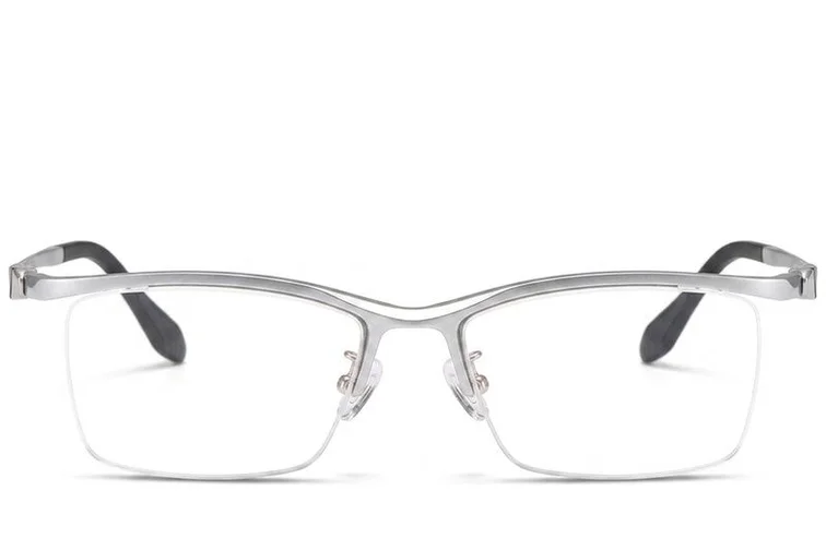Semi-rimless Silver Ultem Glasses #BS2519-0067