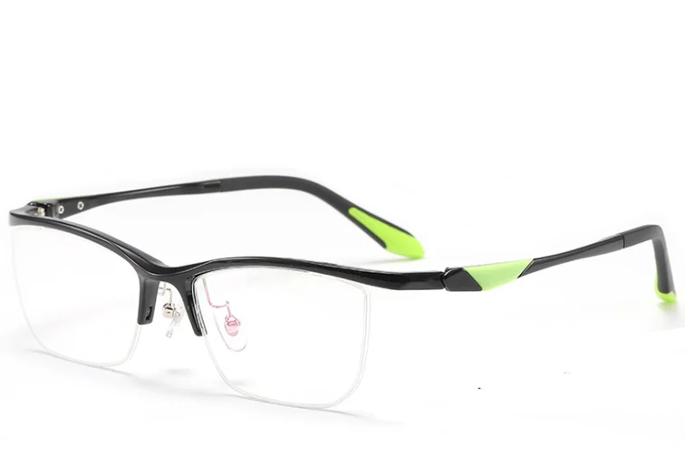 Semi-rimless Black Ultem Glasses #BS2519-0069