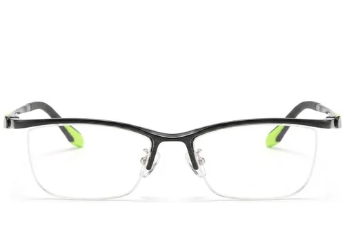 Lunettes semi-cerclées en Ultem noir #BS2519-0069