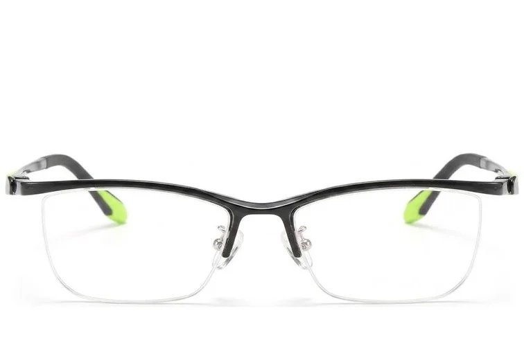 Semi-rimless Black Ultem Glasses #BS2519-0069
