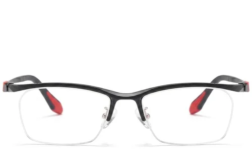 Lunettes semi-cerclées en Ultem noir #BS2519-0070