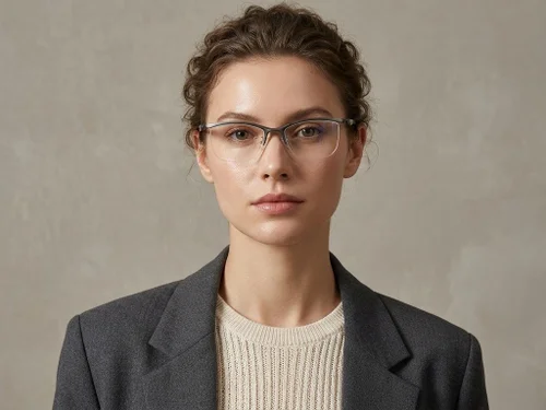 Lunettes Ultem grises semi-cerclées #BS2519-0071