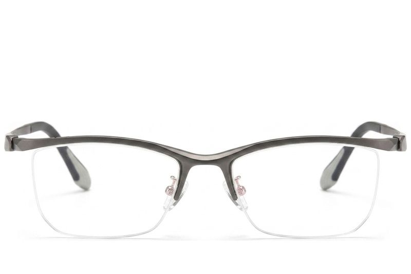 Semi-rimless Grey Ultem Glasses #BS2519-0071