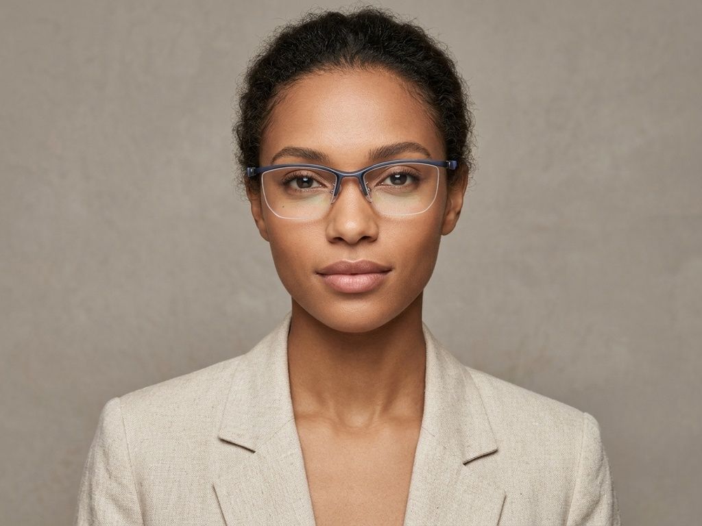 Gafas semi al aire de Ultem azul #BS2519-0072