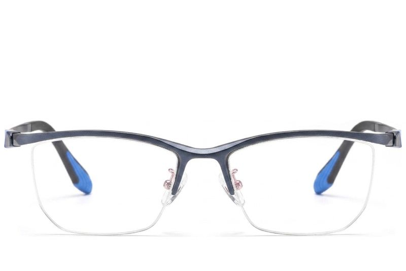 Lunettes semi-cerclées bleues Ultem #BS2519-0072