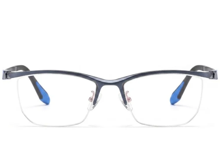 Semi-rimless Blue Ultem Glasses #BS2519-0072