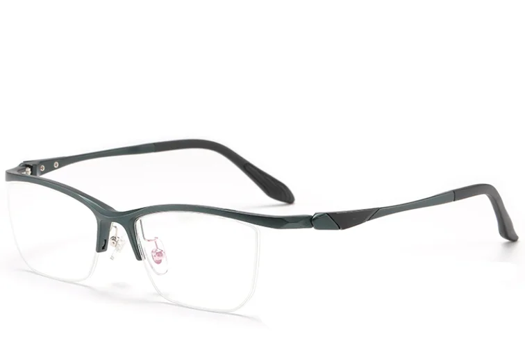 Semi-rimless Green Ultem Glasses #BS2519-0073