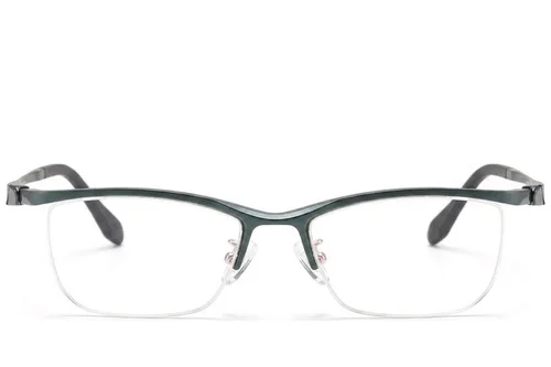 Lunettes semi-cerclées en Ultem vert #BS2519-0073