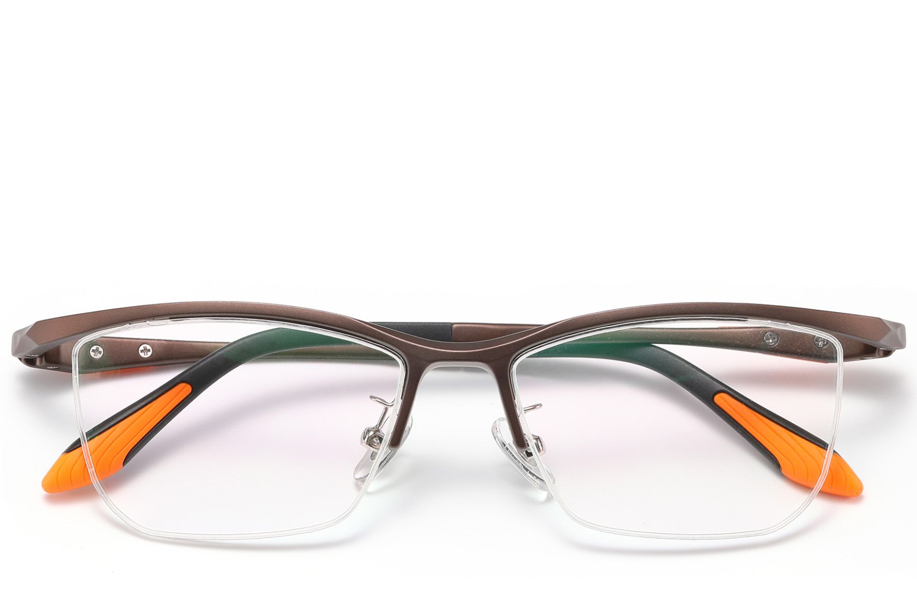Lunettes Ultem marron semi-cerclées #BS2519-0074