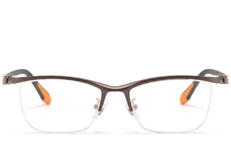 Semi-rimless Brown Ultem Glasses #BS2519-0074