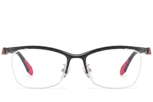 Lunettes semi-cerclées en Ultem noir #BS2519-0075