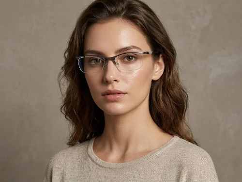 Lunettes Ultem grises semi-cerclées #BS2519-0076
