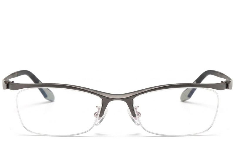 Semi-rimless Grey Ultem Glasses #BS2519-0076
