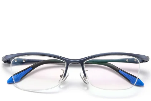 Lunettes semi-cerclées bleues Ultem #BS2519-0077