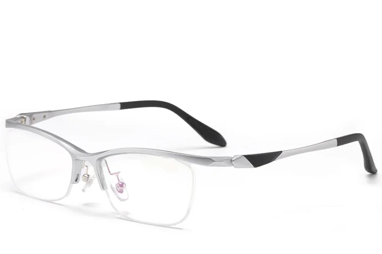 Lunettes de soleil argentées Ultem semi-cerclées #BS2519-0078