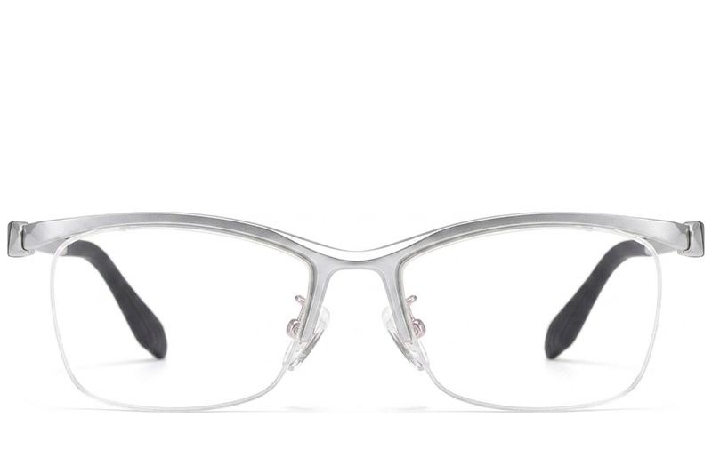 Gafas semi al aire de Ultem plateado #BS2519-0078