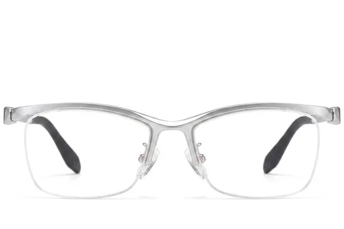 Lunettes de soleil argentées Ultem semi-cerclées #BS2519-0078