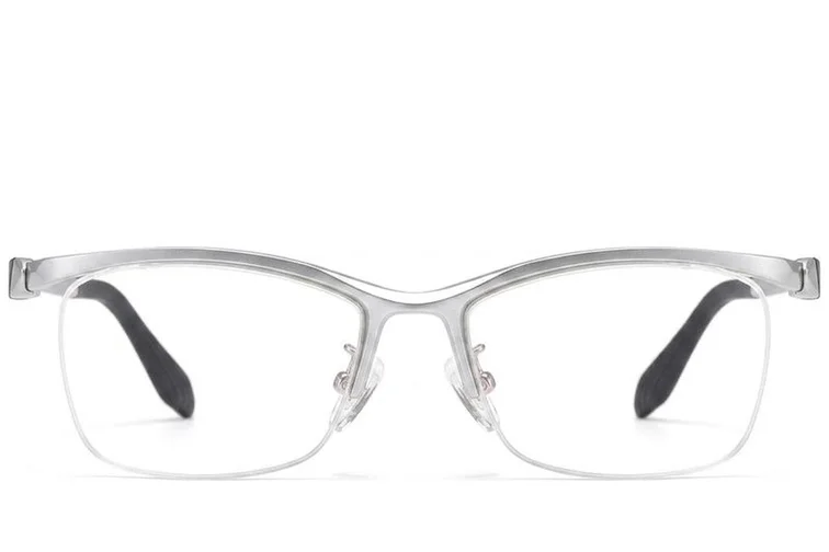 Semi-rimless Silver Ultem Glasses #BS2519-0078
