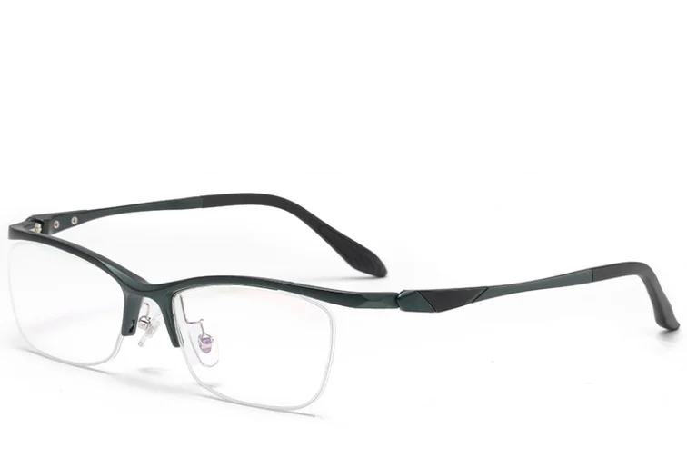 Semi-rimless Green Ultem Glasses #BS2519-0079
