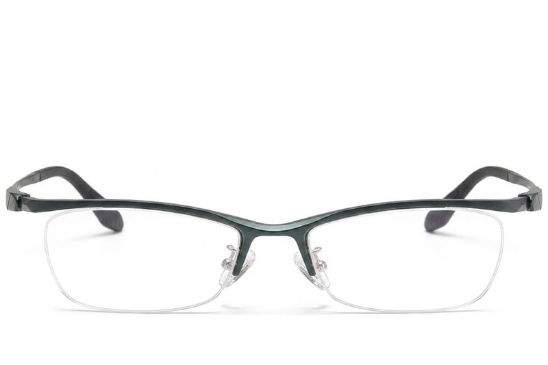 Occhiali da vista semi-senza montatura in Ultem verde #BS2519-0079