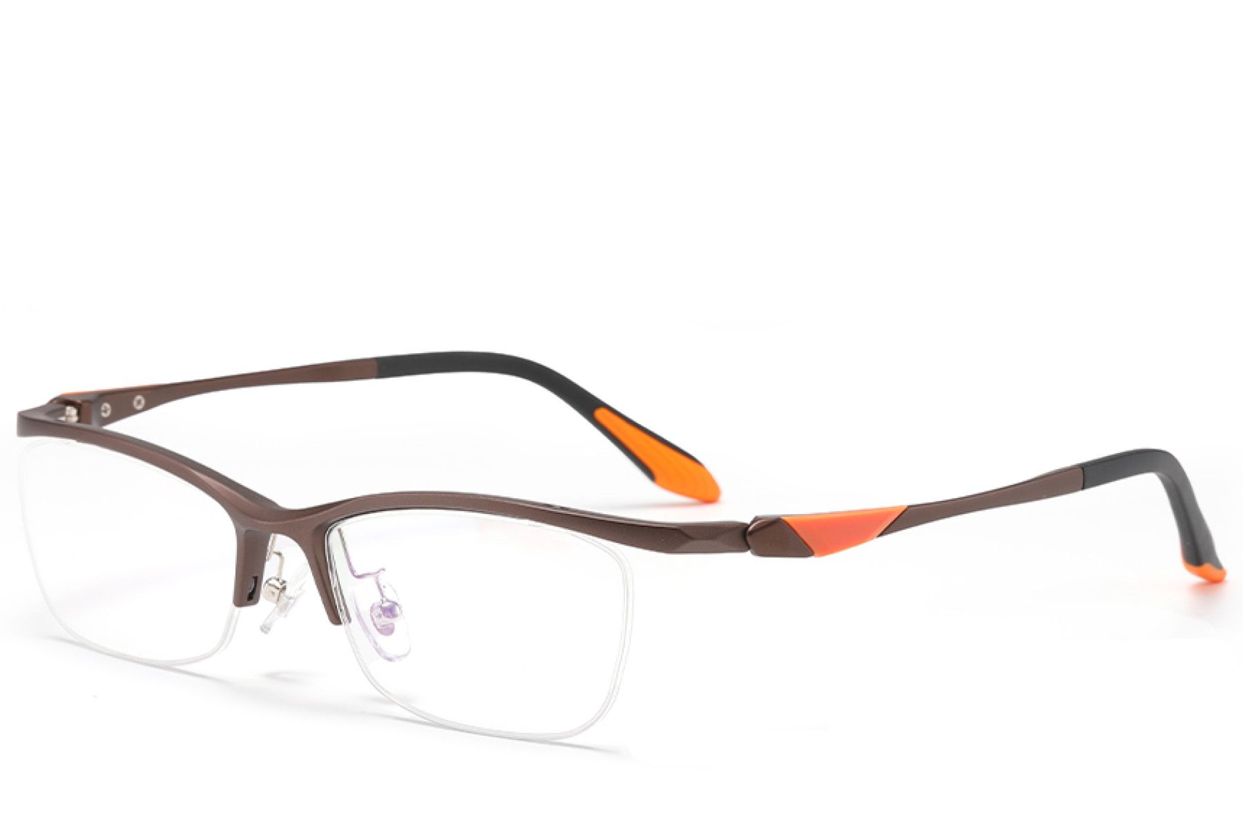 Lunettes Ultem marron semi-cerclées #BS2519-0080