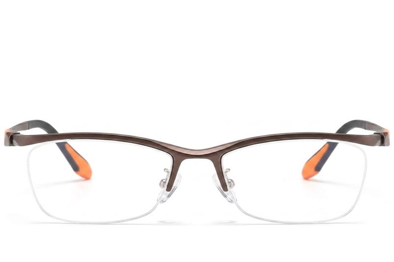 Semi-rimless Brown Ultem Glasses #BS2519-0080