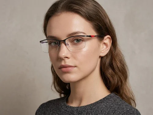 Lunettes semi-cerclées noires Ultem #BS2519-0082