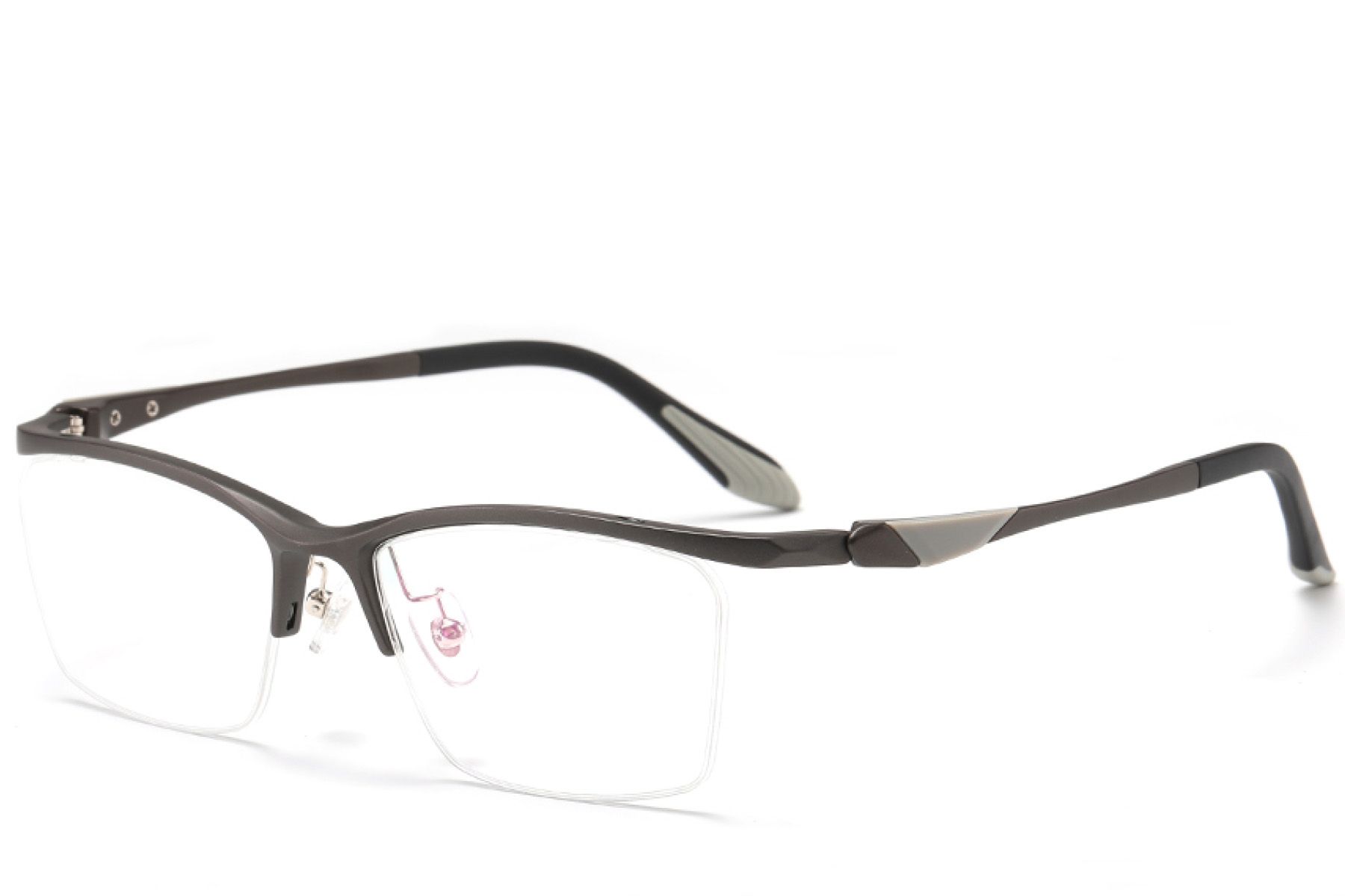 Lunettes semi-cerclées grises Ultem #BS2519-0083
