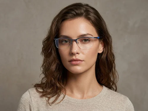 Lunettes semi-cerclées bleues Ultem #BS2519-0084