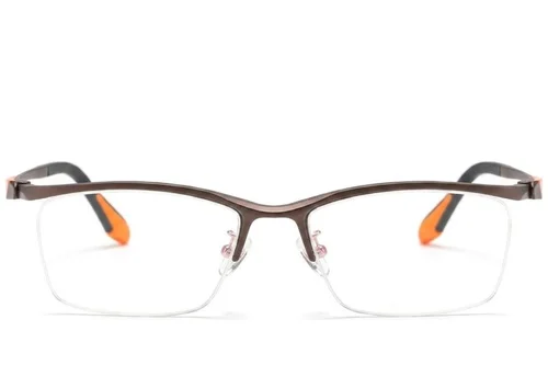Lunettes semi-cerclées en Ultem marron #BS2519-0086