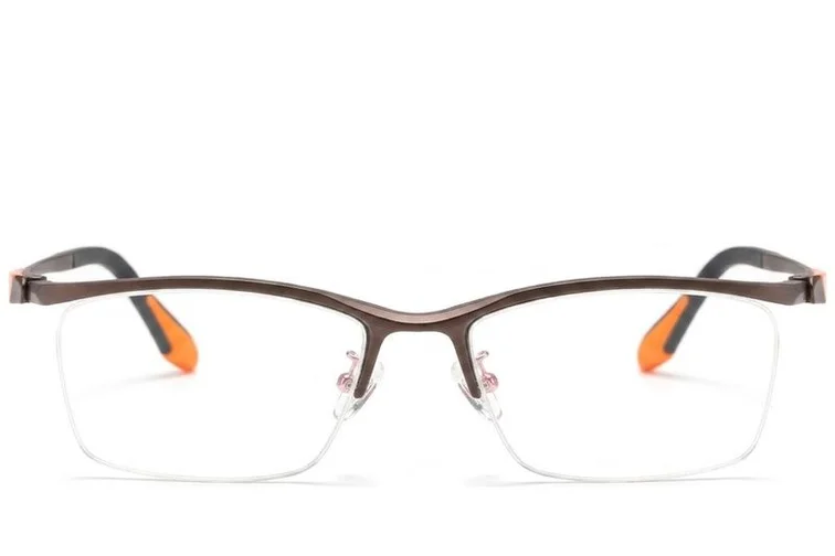 Semi-rimless Brown Ultem Glasses #BS2519-0086