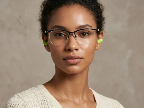 Lunettes semi-cerclées noires Ultem #BS2519-0087