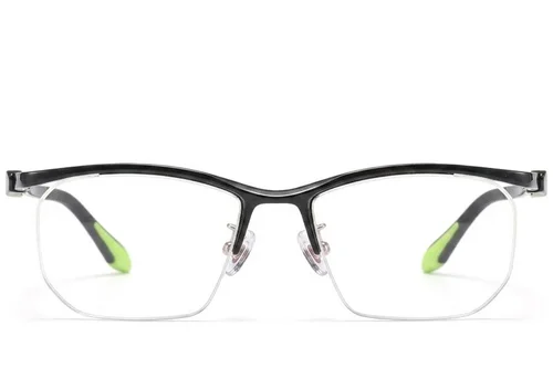 Lunettes semi-cerclées noires Ultem #BS2519-0087