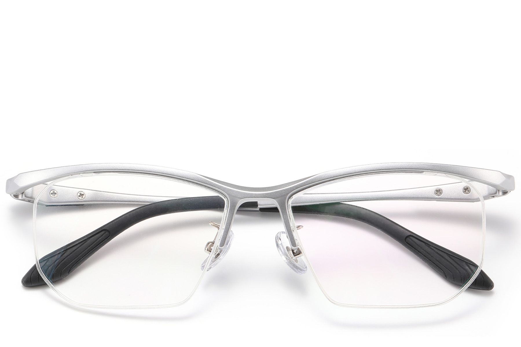 Lunettes semi-cerclées argentées Ultem #BS2519-0091