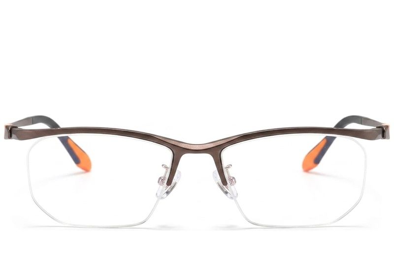 Semi-rimless Brown Ultem Glasses #BS2519-0092
