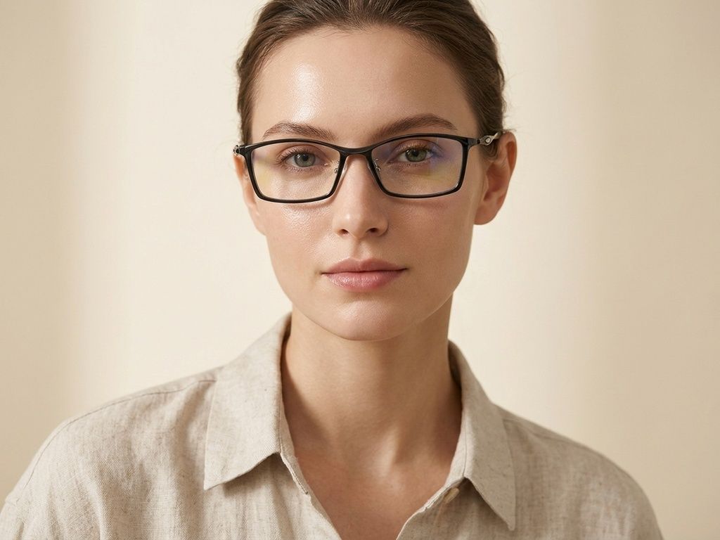 Rechteckige schwarze Ultem-Brille #BS2519-0093