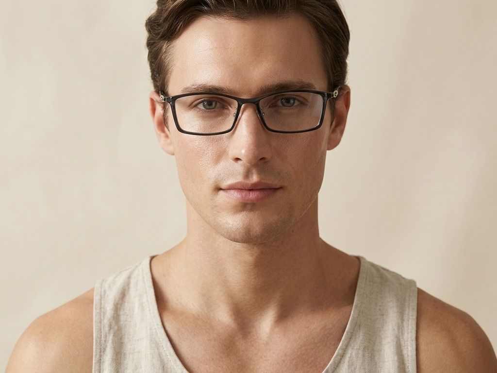 Rectangular Black Ultem Glasses #BS2519-0093