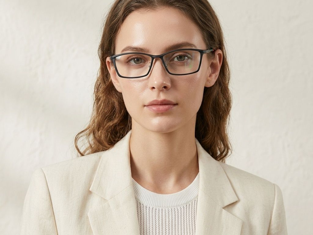Gafas rectangulares negras de Ultem #BS2519-0094