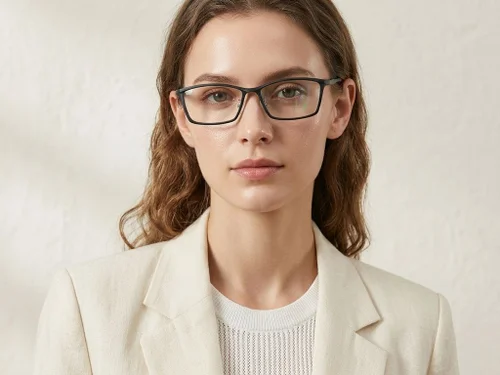 Lunettes rectangulaires noires Ultem #BS2519-0094