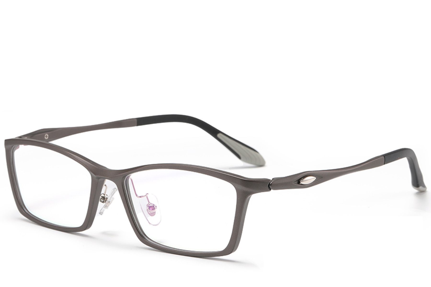 Rectangular Grey Ultem Glasses #BS2519-0095