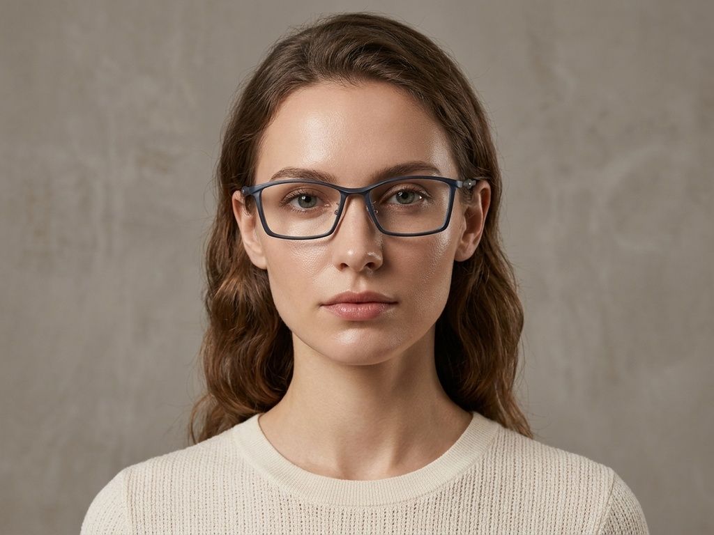 Rectangular Blue Ultem Glasses #BS2519-0096