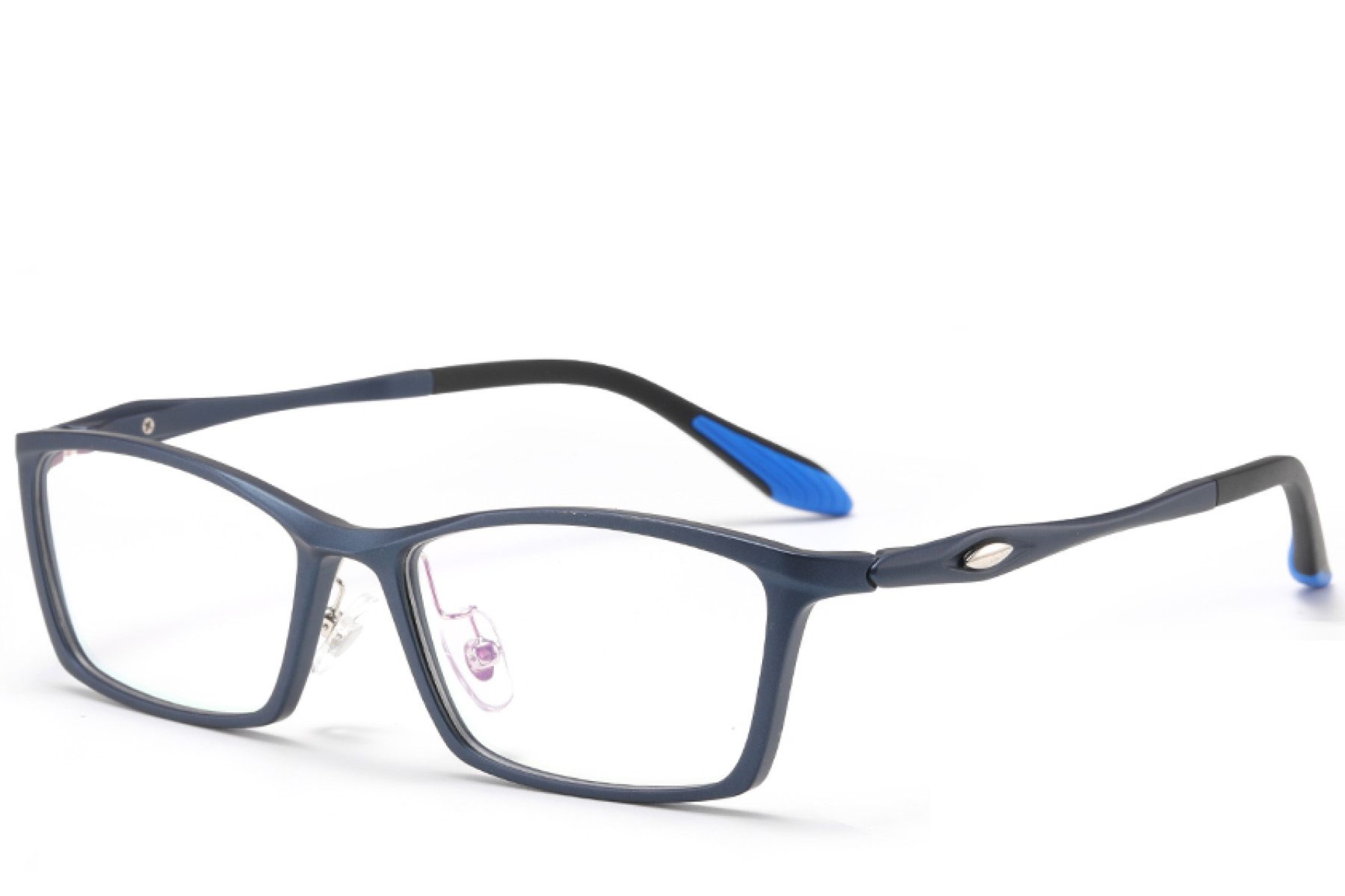 Gafas rectangulares de Ultem azul #BS2519-0096