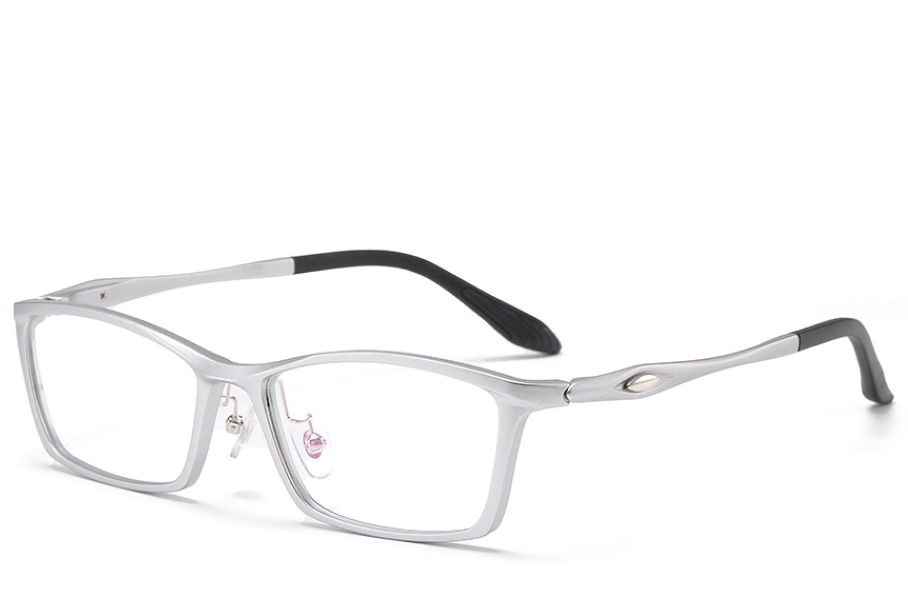 Rectangular Silver Ultem Glasses #BS2519-0097