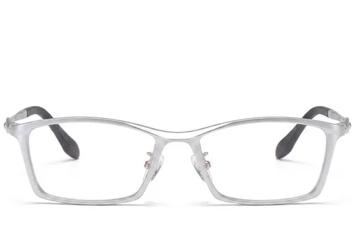 Lunettes rectangulaires argentées Ultem #BS2519-0097