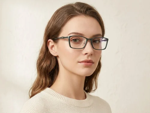 Lunettes rectangulaires vertes Ultem #BS2519-0098
