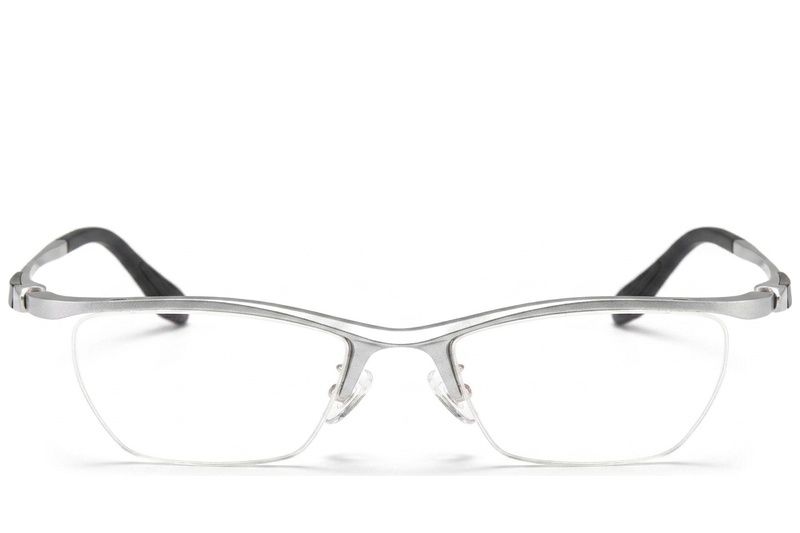 Semi-rimless Silver Ultem Glasses #BS2519-0103