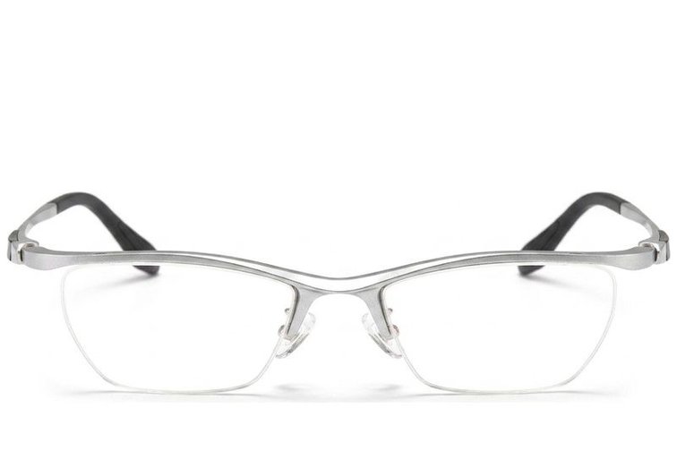 Semi-rimless Silver Ultem Glasses #BS2519-0103