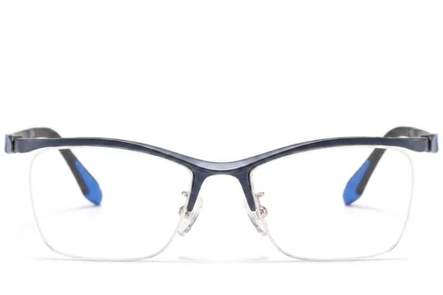 Lunettes semi-cerclées bleues Ultem #BS2519-0108
